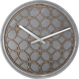 Tobado de reloj de pared NEXTIME NE-3212BR. 39.5 cm, Polyresin Wood, Gray