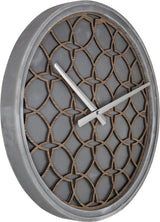 Tobado de reloj de pared NEXTIME NE-3212BR. 39.5 cm, Polyresin Wood, Gray
