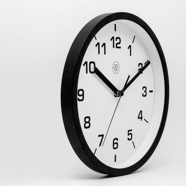 Nextime NX-7321ww Horloge murale NXT Diamètre 20 cm Plastique noir, cadran blanc