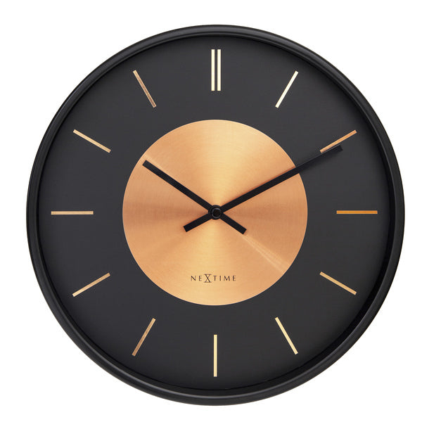 Nextime Nextime NE-3535CO vægur Retro II 25cm sort kobbermetal