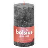Bolsius Bolsius Stollen Shine 4 St rustic 130x68 mm Storm Grey