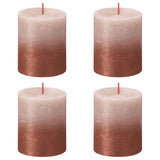 Bolsius Bolsius Stollen Sunset 4 St Rustiek 80x68 mm Mistro -pink in Amber