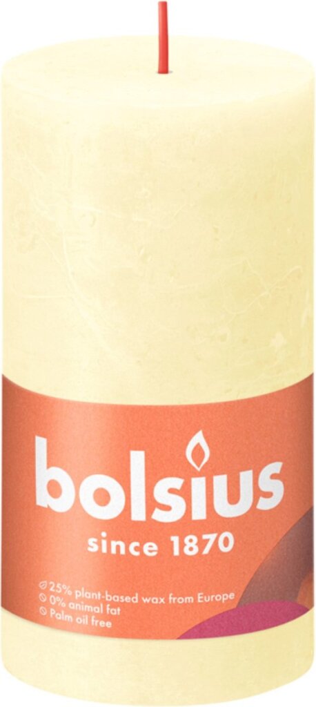 Bolsius Stub Candle Rustic Butter Yellow 13 cm Oslash; 7 cm