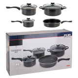 Exzellent Hausware Hatware 7-Deel Kachen Pan Set Anti-Stick Beschichtung