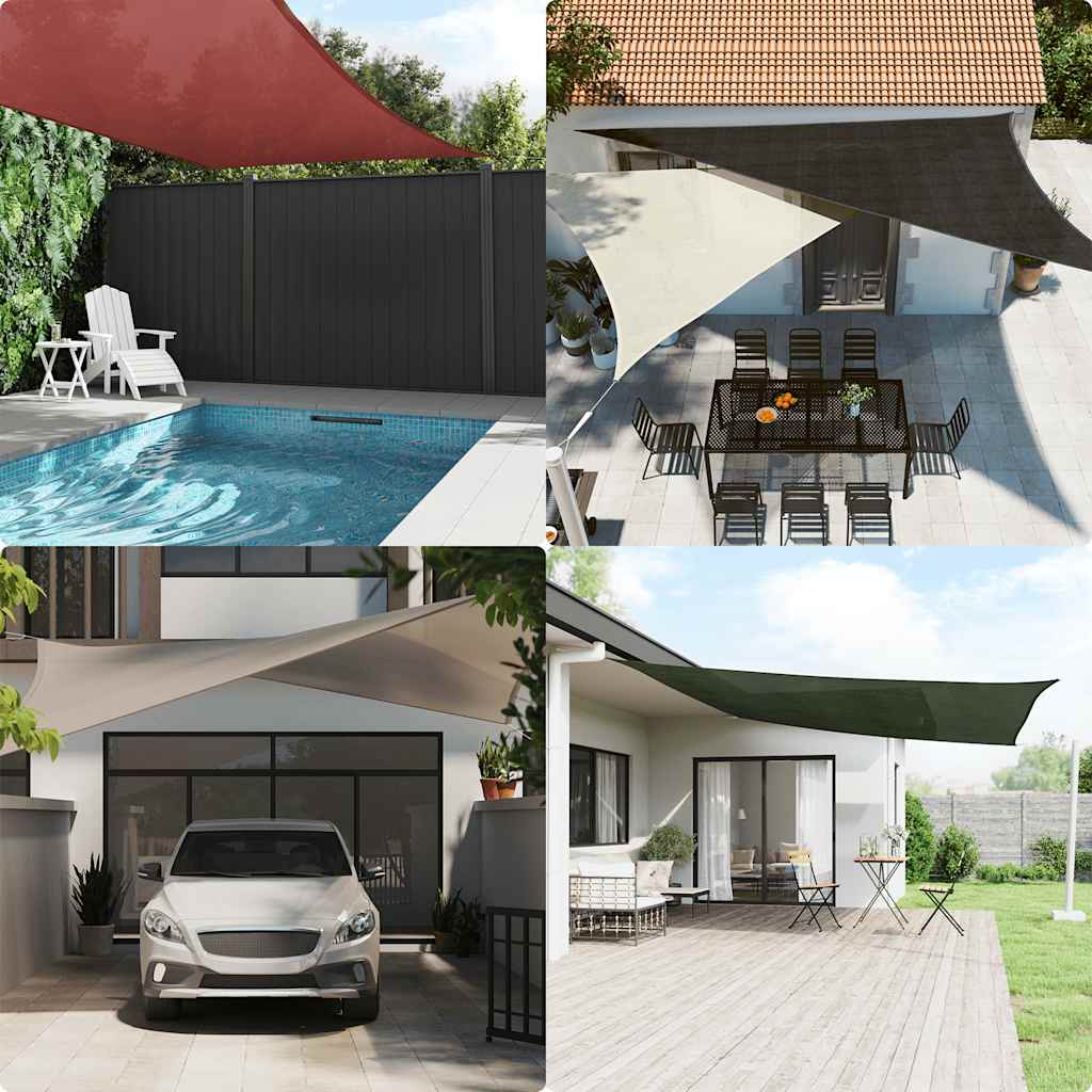 VidaXL Sunshade HDPE Square 3.6x3.6 m White