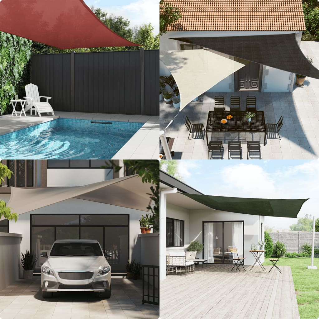 Vidaxl SunShade HDPE Triangle 3.6x3.6x3,6 m bela