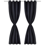 Vidaxl -Vorhang mit Metallringen Blackout 270x245 Schwarz