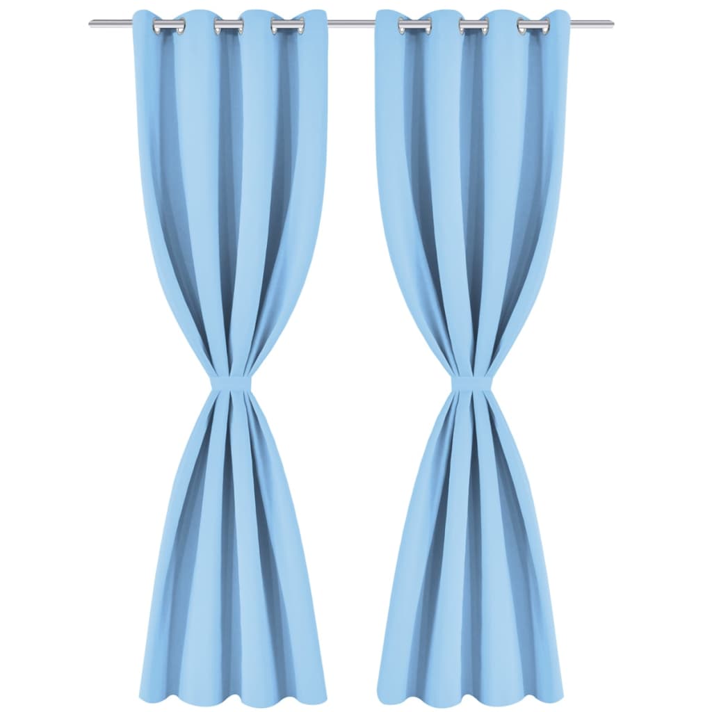 Tenda Vidaxl con anelli di metallo blackout 270x245 turchese