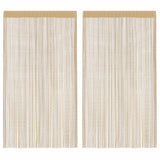 Vidaxl draadgordijnen 140x250 cm beige 2 st
