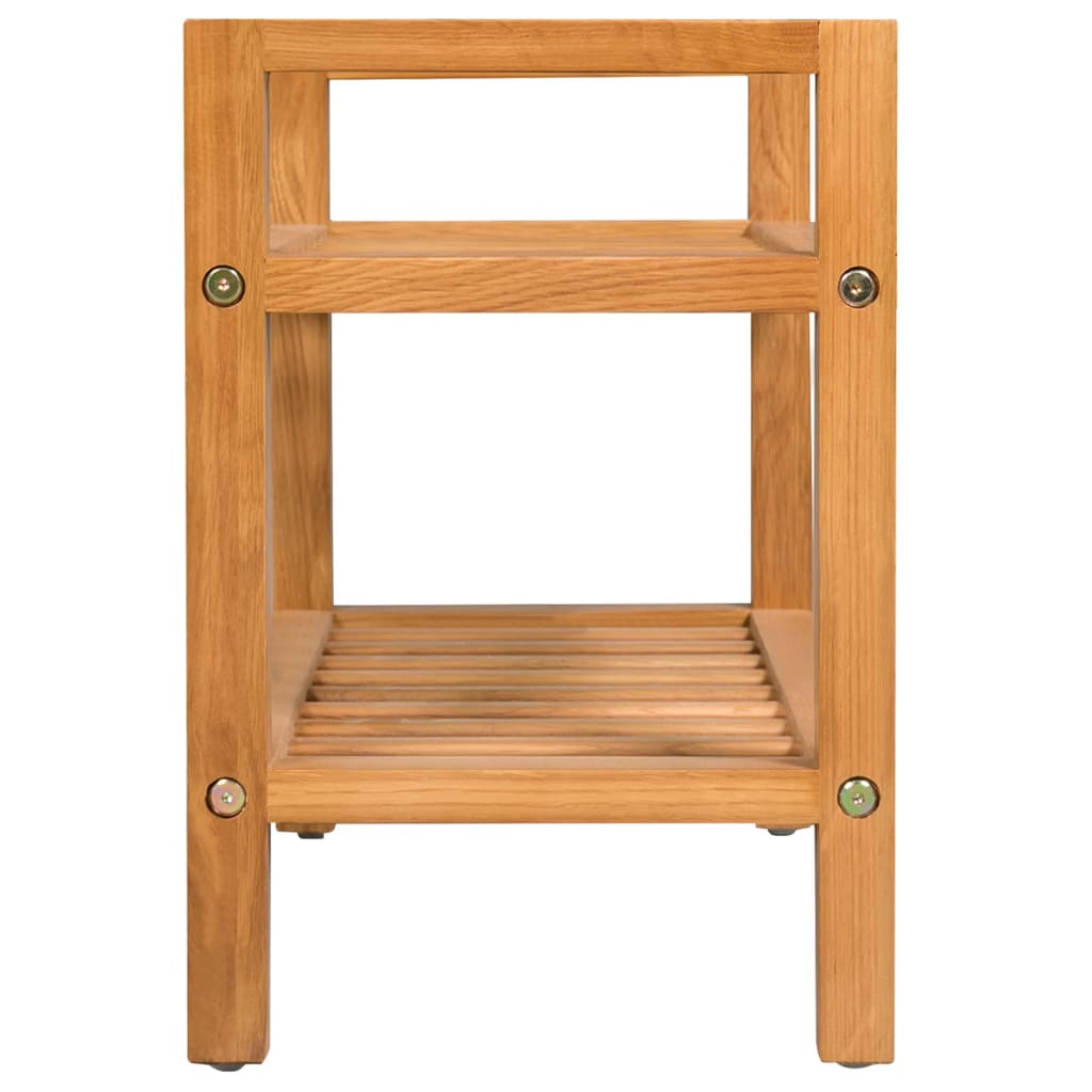 Rack de chaussures Vidaxl avec 2 étagères 50x27x40 cm en chêne solide
