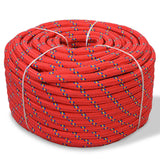 Vidaxl Boot vrv 12 mm 50 m polipropilen rdeča
