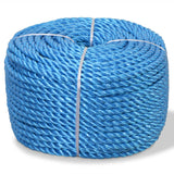 Corde Vidaxl Twisted 10 mm 100 m Bleu en polypropylène