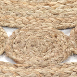 VidaXL carpet with design around 90 cm braided jute