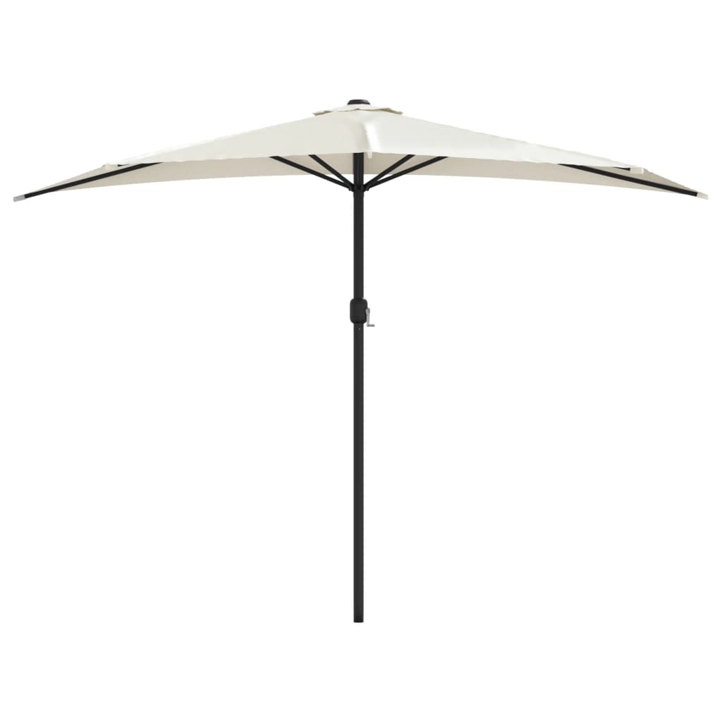 Vidaxl Balcony parasol Half with aluminum pole 300x155 cm sand -colored