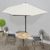 Vidaxl Balcony parasol Half with aluminum pole 300x155 cm sand -colored