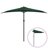 BIDAXL BALCONY PARASOL HALV MED ALUMINUM POLE 300X155 CM GRÖN