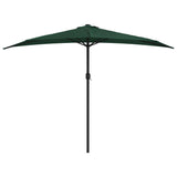 BIDAXL BALCONY PARASOL HALV MED ALUMINUM POLE 300X155 CM GRÖN