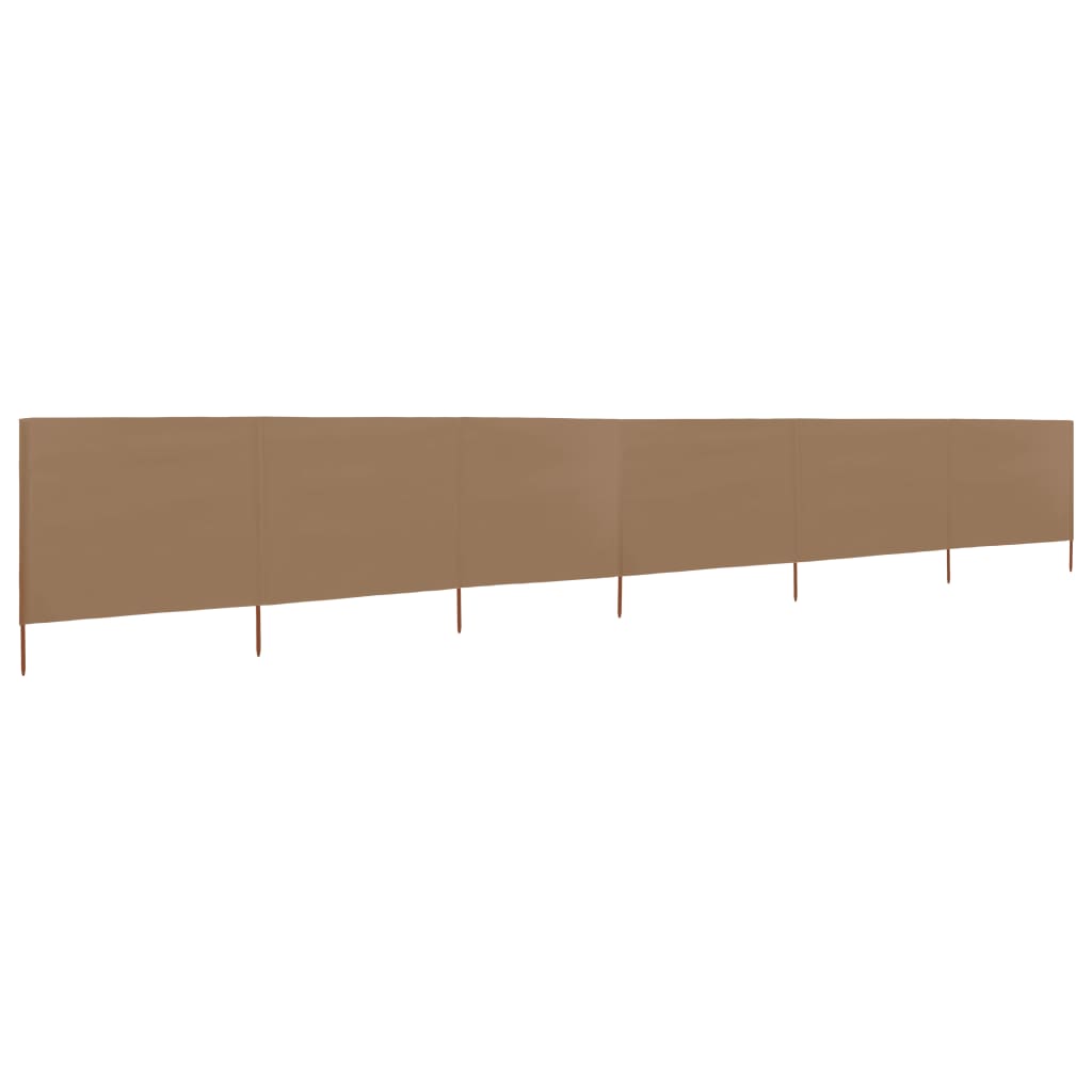 Vidaxl vetrobransko steklo 6 plošč 800x80 cm tkanina taupe