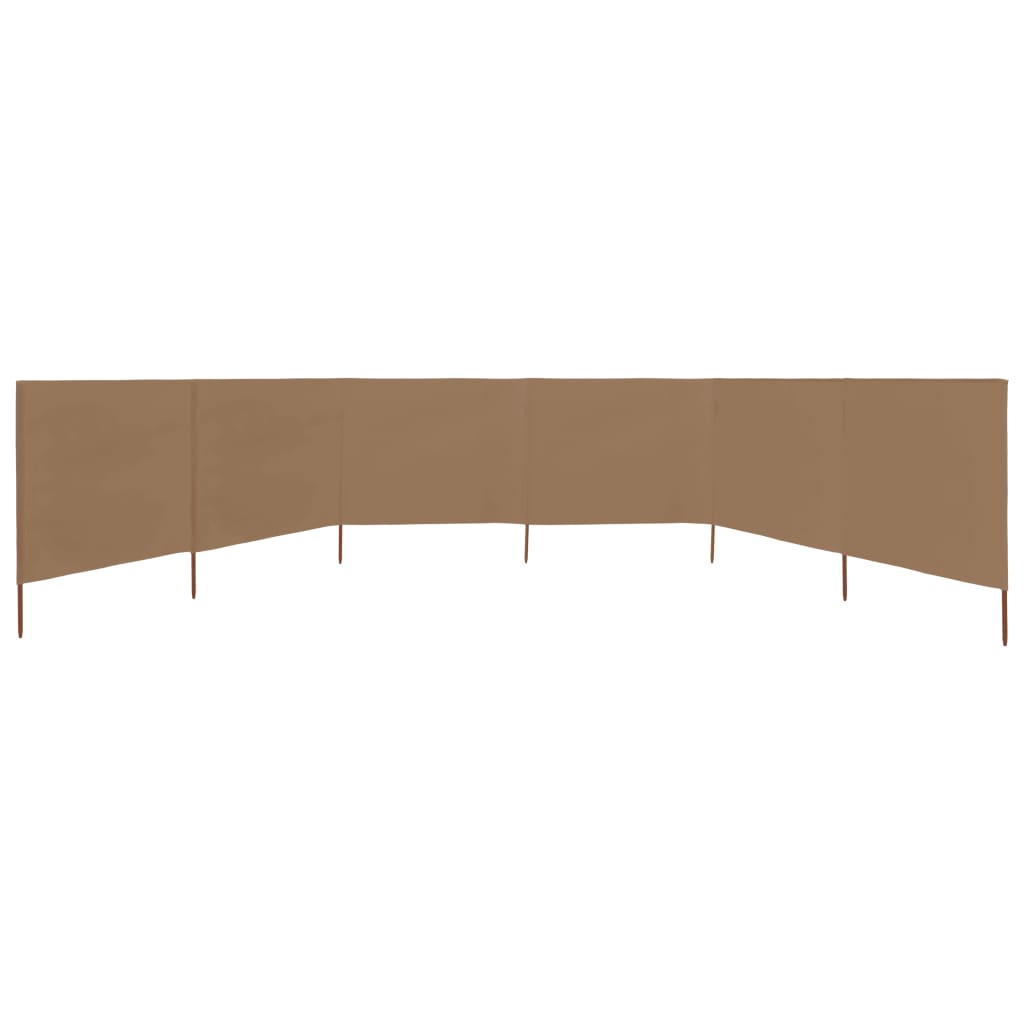 Vidaxl vetrobransko steklo 6 plošč 800x80 cm tkanina taupe