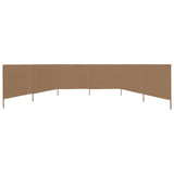 Vidaxl vetrobransko steklo 6 plošč 800x80 cm tkanina taupe