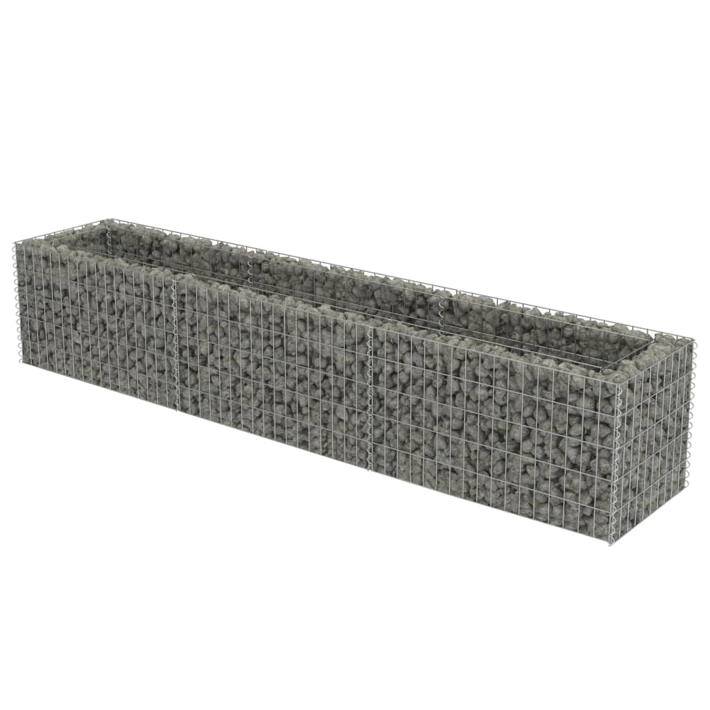 Vidaxl Gabion -Pflanzer erhöhte 270 x 50 x 50 cm verzinkte Stahl