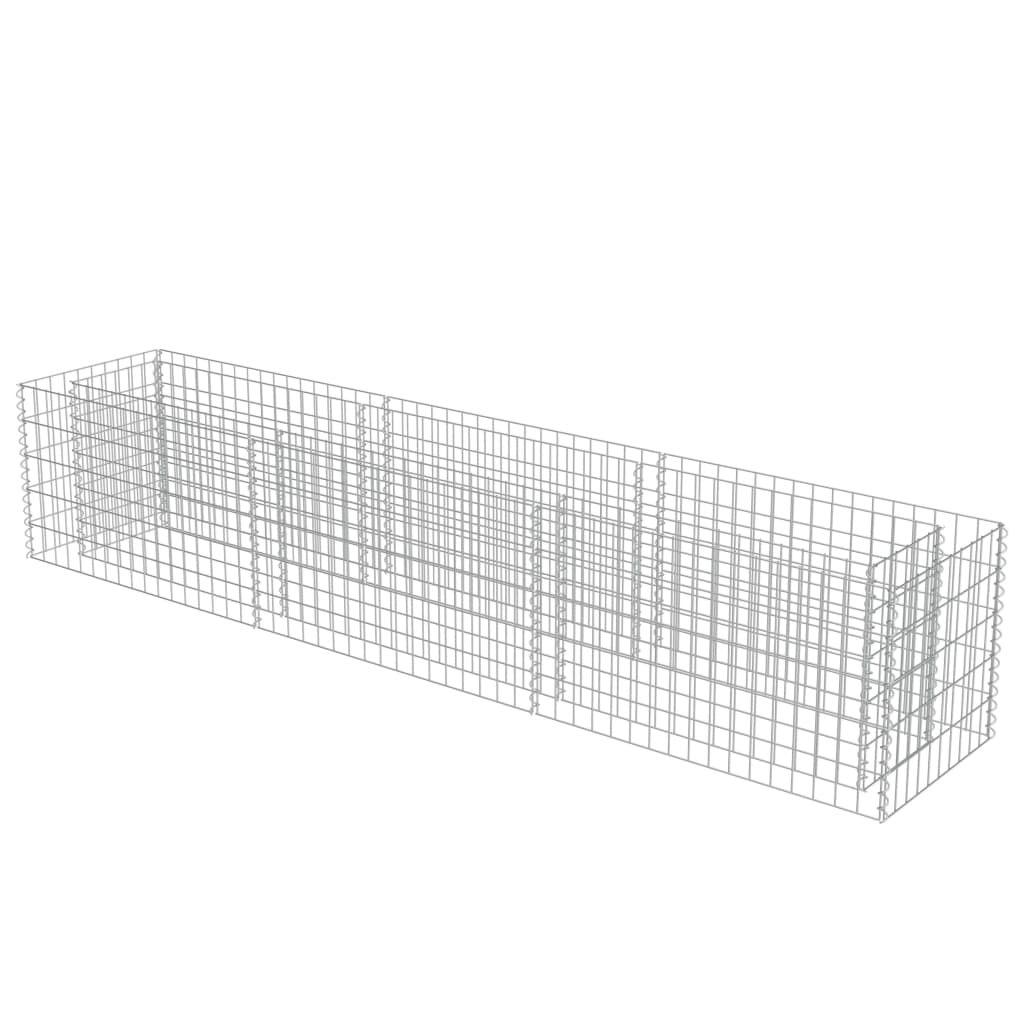 Vidaxl Gabion -Pflanzer erhöhte 270 x 50 x 50 cm verzinkte Stahl