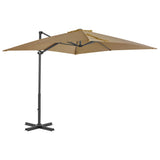 Vidaxl flytande parasol med aluminiumstång 250x250 cm taupe