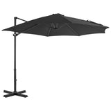 Vidaxl pływający parasol z aluminiowym biegunem 300 cm antracytowym