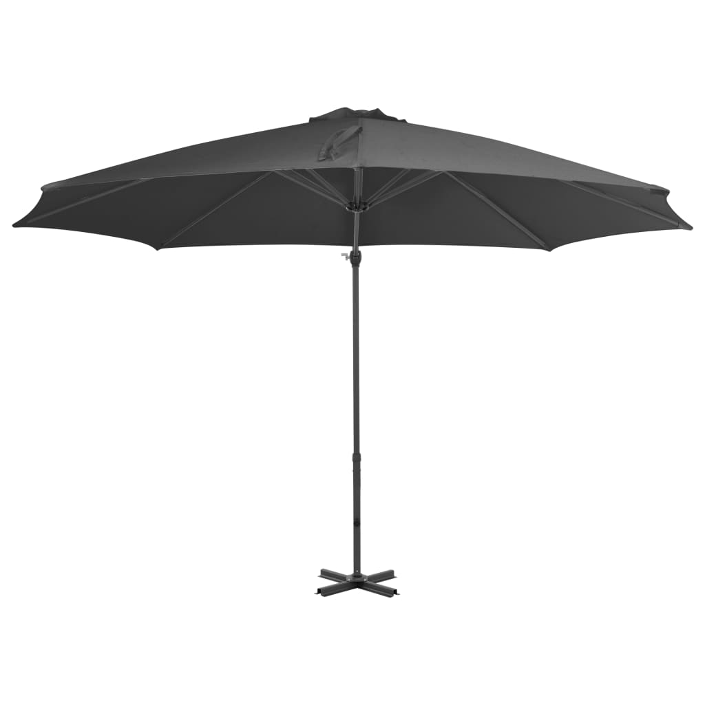 Vidaxl pływający parasol z aluminiowym biegunem 300 cm antracytowym