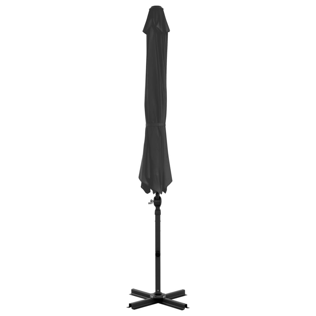 Vidaxl pływający parasol z aluminiowym biegunem 300 cm antracytowym