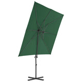 Vidaxl Parasol flottant avec poteau en acier 250x250 cm vert