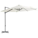 Vidaxl flytande parasol med stålstång 300 cm sandfärgad