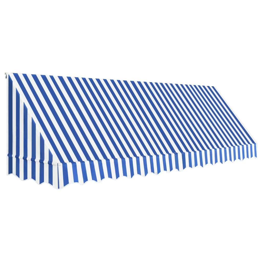 Vidaxl Luifel 400x120 cm modrá a bílá