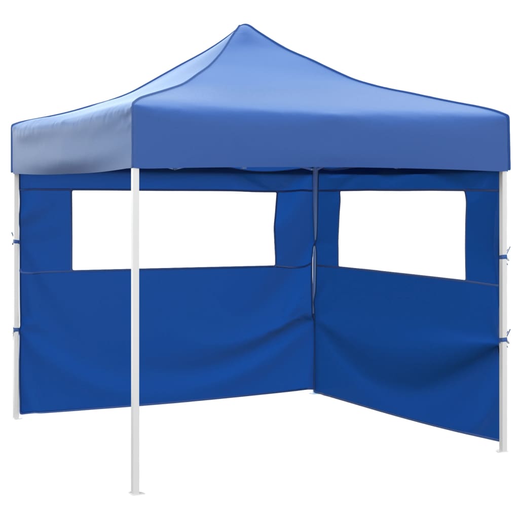 Vidaxl Folding tent with 2 walls 3x3 m blue