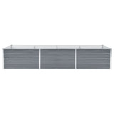 VidaXL Planter Insert 240x80x45 cm Galvanized Steel Gray
