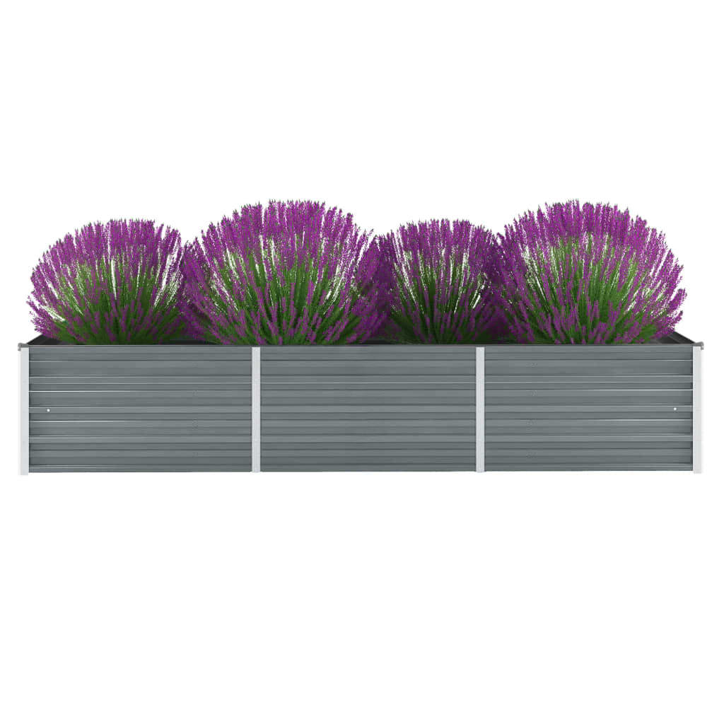 VidaXL Planter Insert 240x80x45 cm Galvanized Steel Gray