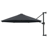 Parasol mural vidaxl avec poteau métallique 300 cm anthracite