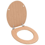 Asiento de inodoro Vidaxl con bambú de tapa MDF