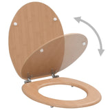 Asiento de inodoro Vidaxl con bambú de tapa MDF
