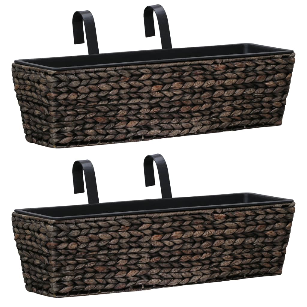 Vidaxl Planters 2 St Waterhyacint rjava