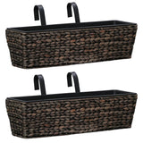 Vidaxl Planters 2 St Waterhyacint rjava