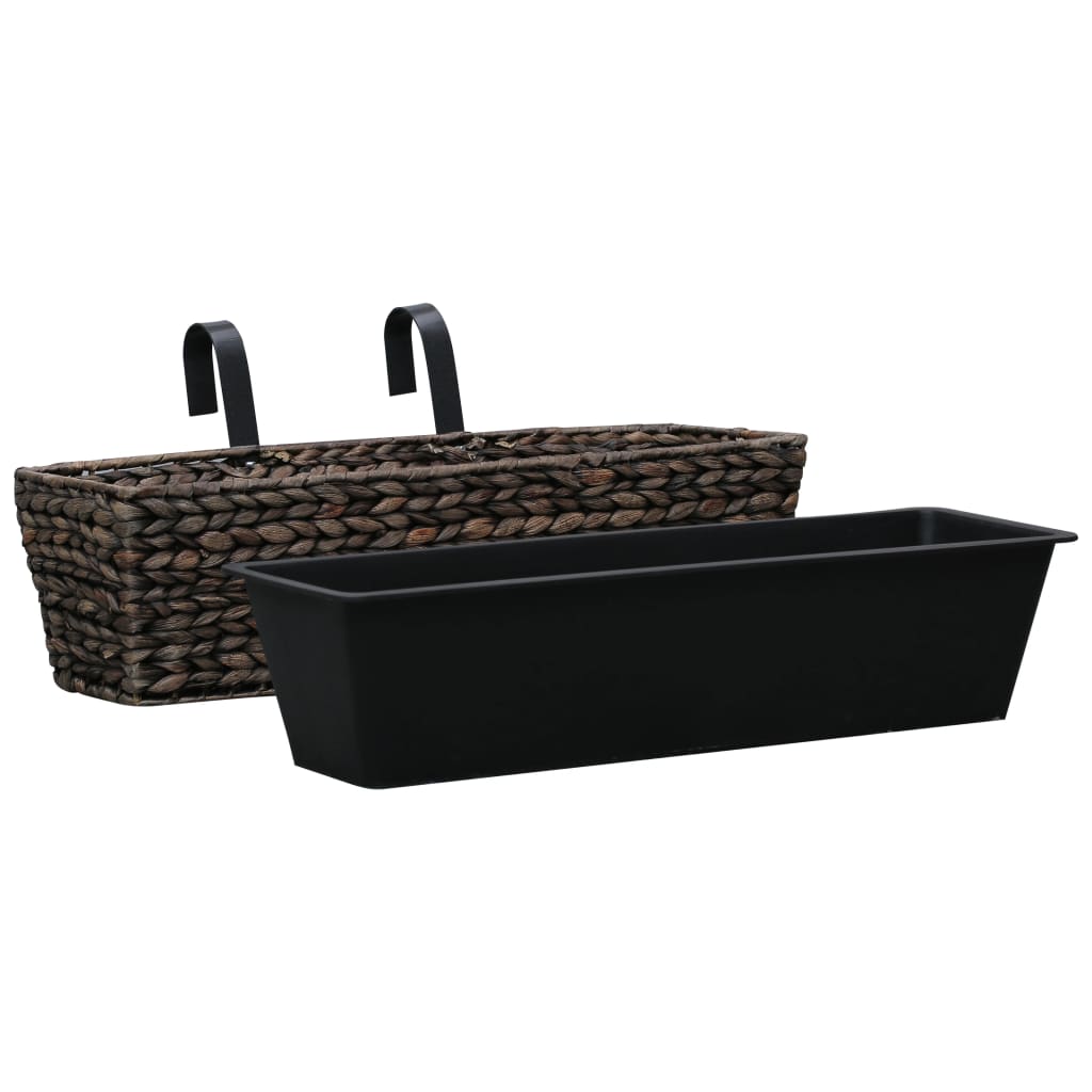 Vidaxl Planters 2 St Waterhyacint rjava