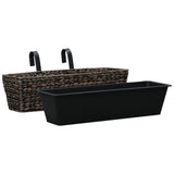 Vidaxl Planters 2 St Waterhyacint rjava