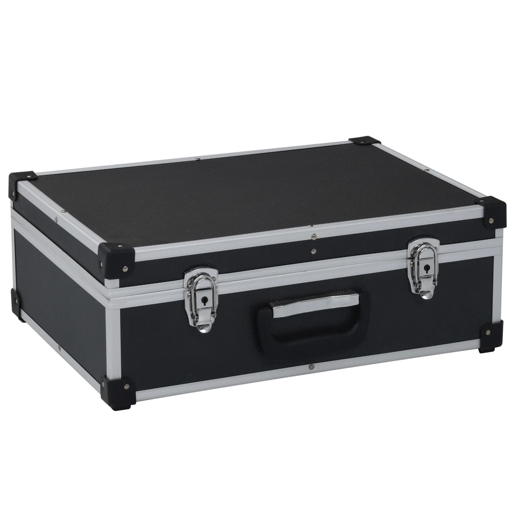 Vidaxl Tool Case 46x33x16 cm in alluminio nero