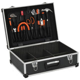 Vidaxl Tool Case 46x33x16 cm in alluminio nero