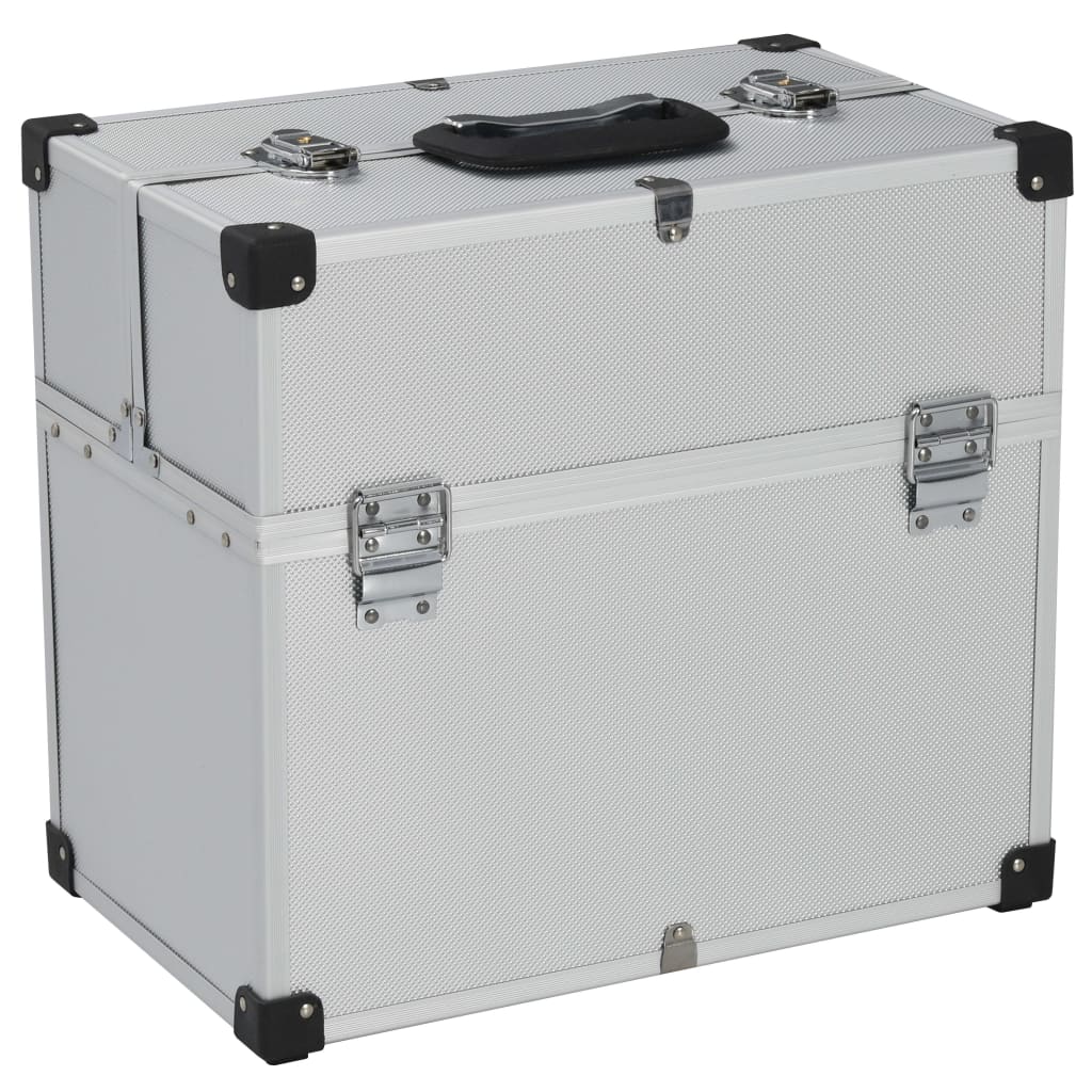 Vidaxl Tool Case 38x22.5x34 cm aluminiumsølvfarget