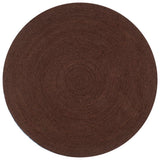Vidaxl tapis fait à la main vers 150 cm de jute brun