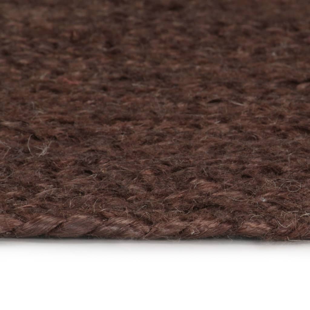 Vidaxl tapis fait à la main vers 150 cm de jute brun