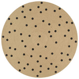Vidaxl tappeto fatto a mano con polkadot stampata da 150 cm iuta