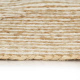 Viaxl tapis fait à la main avec design en spirale 120 cm de jute blanc